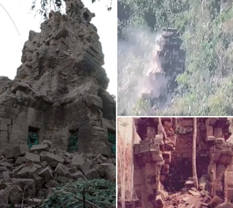ภาพชัด! “ปราสาทตาควาย” พังราบหลังศึกเดือดไทย–กัมพูชา โซเชียลระอุ ไม่ห่วงซากหิน ขอแค่ทหารปลอดภัย–ทวงผืนแผ่นดินคืน!