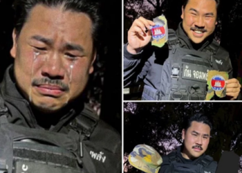 ดราม่า ‘กันจอมพลัง’ โพสต์ภาพร้องไห้ถือเศษเสื้อทหารมีธงชาติกัมพูชา โดนวิจารณ์หนัก เพจดังเตือนอย่าเลียนแบบ ก่อนถูกบล็อก