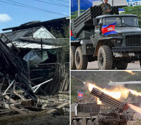 ด่วน! เพจดังรายงานเหตุชายแดน—ทหารกัมพูชายิง BM-21 ตกใส่บ้านเรือนประชาชนใน จ.ศรีสะเกษ มีผู้บาดเจ็บสาหัส 2 ราย